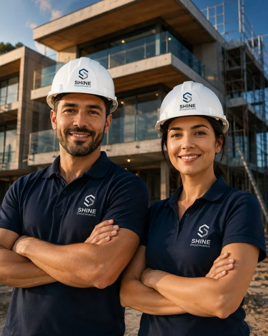 Equipe da Shine Engenharia em obra